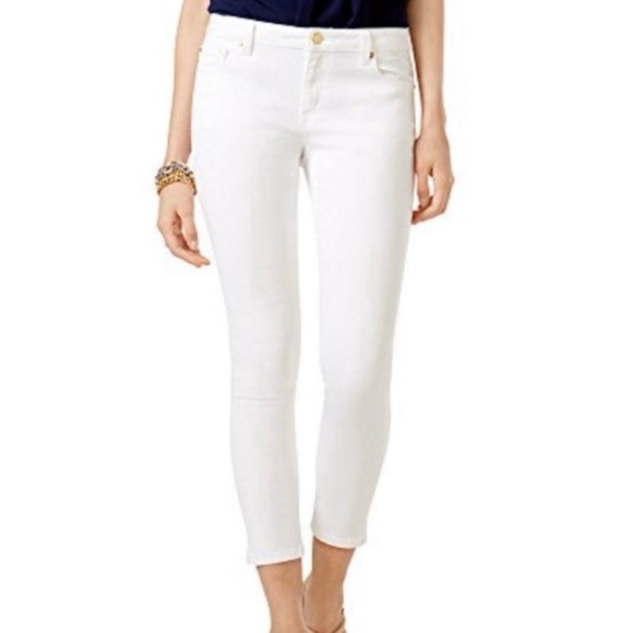 MICHAEL KORS Cropped Skinny White Jeans Sz 10 NWT - Picture 9 of 11